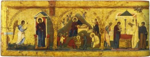 Благовещение, Рождество Христово, Сретение. XII в., манастир „Св. Екатерина, Синай