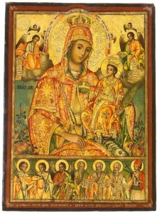 „Света Богородица Пантонхара“, Дичо Зограф, 1844, от църквата „Св. Йоан Канео”, Охрид